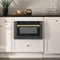 Autograph Edition 24 In. 1.2 Cu. Ft. Built-in Microwave Drawer In Black Stainless Steel With Polished Gold Accents