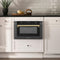 Autograph Edition 24 In. 1.2 Cu. Ft. Built-in Microwave Drawer In Black Stainless Steel With Polished Gold Accents