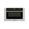 Autograph Edition 24 In. 1.2 Cu. Ft. Built-in Microwave Drawer With A Traditional Handle In Stainless Steel And Champagne Bronze Accents