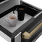 Autograph Edition 24 In. 1.2 Cu. Ft. Built-in Microwave Drawer With A Traditional Handle In Stainless Steel And Champagne Bronze Accents