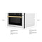Autograph Edition 24 In. 1.2 Cu. Ft. Built-in Microwave Drawer With A Traditional Handle In Stainless Steel And Polished Gold Accents