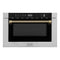 Autograph Edition 24 In. 1.2 Cu. Ft. Built-in Microwave Drawer In Stainless Steel And Champagne Bronze Helix Handle