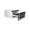 Autograph Edition 24 In. 1.2 Cu. Ft. Built-in Microwave Drawer With A Traditional Handle In Stainless Steel And Matte Black Accents