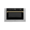 Autograph Edition 24 In. 1.2 Cu. Ft. Built-in Microwave Drawer With A Traditional Handle In Satin Stainless Steel And Champagne Bronze Accents