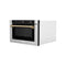 Autograph Edition 24 In. 1.2 Cu. Ft. Built-in Microwave Drawer With A Traditional Handle In Satin Stainless Steel And Champagne Bronze Accents