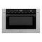 Autograph Edition 24 In. 1.2 Cu. Ft. Built-in Microwave Drawer With A Traditional Handle In Satin Stainless Steel And Matte Black Accents