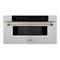 Autograph Edition 30 In. 1.2 Cu. Ft. Built-in Microwave Drawer In Stainless Steel With Champagne Bronze Accents
