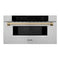 Autograph Edition 30 In. 1.2 Cu. Ft. Built-in Microwave Drawer In Stainless Steel With Champagne Bronze Accents