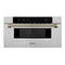 Autograph Edition 30 In. 1.2 Cu. Ft. Built-in Microwave Drawer In Stainless Steel And Champagne Bronze Helix Handle