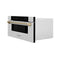 Autograph Edition 30 In. 1.2 Cu. Ft. Built-in Microwave Drawer In Stainless Steel And Polished Gold Helix Handle