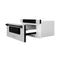 Autograph Edition 30 In. 1.2 Cu. Ft. Built-in Microwave Drawer In Satin Stainless Steel With Matte Black Accents