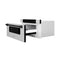 Autograph Edition 30 In. 1.2 Cu. Ft. Built-in Microwave Drawer In Satin Stainless Steel With Matte Black Accents