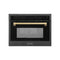 Autograph Edition 24 In. 1.6 Cu Ft. Built-in Convection Microwave Oven In Black Stainless Steel With Champagne Bronze Accents