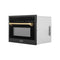 Autograph Edition 24 In. 1.6 Cu Ft. Built-in Convection Microwave Oven In Black Stainless Steel With Champagne Bronze Accents