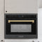Autograph Edition 24 In. 1.6 Cu Ft. Built-in Convection Microwave Oven In Black Stainless Steel With Champagne Bronze Accents