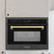Autograph Edition 24 In. 1.6 Cu Ft. Built-in Convection Microwave Oven In Black Stainless Steel With Champagne Bronze Accents