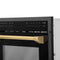 Autograph Edition 24 In. 1.6 Cu Ft. Built-in Convection Microwave Oven In Black Stainless Steel With Polished Gold Accents
