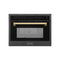 Autograph Edition 24 In. 1.6 Cu Ft. Built-in Convection Microwave Oven In Black Stainless Steel With Polished Gold Accents