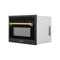 Autograph Edition 24 In. 1.6 Cu Ft. Built-in Convection Microwave Oven In Black Stainless Steel With Polished Gold Accents