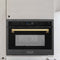 Autograph Edition 24 In. 1.6 Cu Ft. Built-in Convection Microwave Oven In Black Stainless Steel With Polished Gold Accents