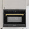 Autograph Edition 24 In. 1.6 Cu Ft. Built-in Convection Microwave Oven In Black Stainless Steel With Polished Gold Accents