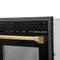 Autograph Edition 24 In. 1.6 Cu Ft. Built-in Convection Microwave Oven In Black Stainless Steel With Polished Gold Accents