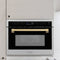Autograph Edition 24 In. 1.6 Cu Ft. Built-in Convection Microwave Oven In Stainless Steel With Champagne Bronze Accents