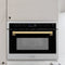 Autograph Edition 24 In. 1.6 Cu Ft. Built-in Convection Microwave Oven In Stainless Steel With Polished Gold Accents