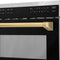 Autograph Edition 24 In. 1.6 Cu Ft. Built-in Convection Microwave Oven In Stainless Steel With Polished Gold Accents