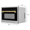 Autograph Edition 24 In. 1.6 Cu Ft. Built-in Convection Microwave Oven In Stainless Steel With Polished Gold Accents