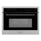 Autograph Edition 24 In. 1.6 Cu Ft. Built-in Convection Microwave Oven In Stainless Steel With Matte Black Accents