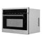 Autograph Edition 24 In. 1.6 Cu Ft. Built-in Convection Microwave Oven In Stainless Steel With Matte Black Accents