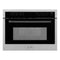 Autograph Edition 24 In. 1.6 Cu Ft. Built-in Convection Microwave Oven In Stainless Steel With Matte Black Accents