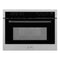Autograph Edition 24 In. 1.6 Cu Ft. Built-in Convection Microwave Oven In Stainless Steel With Matte Black Accents