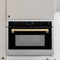 Autograph Edition 24 In. 1.6 Cu Ft. Built-in Convection Microwave Oven In Satin Stainless Steel With Champagne Bronze Accents