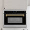 Autograph Edition 24 In. 1.6 Cu Ft. Built-in Convection Microwave Oven In Satin Stainless Steel With Polished Gold Accents