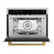 Autograph Edition 24 In. 1.6 Cu Ft. Built-in Convection Microwave Oven In Satin Stainless Steel With Polished Gold Accents
