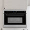 Autograph Edition 24 In. 1.6 Cu Ft. Built-in Convection Microwave Oven In Satin Stainless Steel With Matte Black Accents