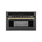 Autograph Edition 30 In. 1.6 Cu Ft. Built-in Convection Microwave Oven In Black Stainless Steel With Champagne Bronze Accents