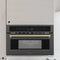 Autograph Edition 30 In. 1.6 Cu Ft. Built-in Convection Microwave Oven In Black Stainless Steel With Champagne Bronze Accents