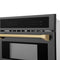 Autograph Edition 30 In. 1.6 Cu Ft. Built-in Convection Microwave Oven In Black Stainless Steel With Champagne Bronze Accents