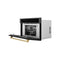 Autograph Edition 30 In. 1.6 Cu Ft. Built-in Convection Microwave Oven In Black Stainless Steel With Champagne Bronze Accents