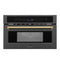 Autograph Edition 30 In. 1.6 Cu Ft. Built-in Convection Microwave Oven In Black Stainless Steel With Polished Gold Accents