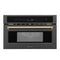 Autograph Edition 30 In. 1.6 Cu Ft. Built-in Convection Microwave Oven In Black Stainless Steel With Polished Gold Accents