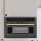 Autograph Edition 30 In. 1.6 Cu Ft. Built-in Convection Microwave Oven In Black Stainless Steel With Polished Gold Accents