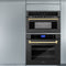 Autograph Edition 30 In. 1.6 Cu Ft. Built-in Convection Microwave Oven In Black Stainless Steel With Polished Gold Accents