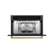Autograph Edition 30 In. 1.6 Cu Ft. Built-in Convection Microwave Oven In Black Stainless Steel With Polished Gold Accents