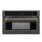 Autograph Edition 30 In. 1.6 Cu Ft. Built-in Convection Microwave Oven In Black Stainless Steel And Polished Gold Helix Handle