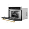 Autograph Edition 30 In. 1.6 Cu. Ft. Built-in Convection Microwave Oven In Stainless Steel And Champagne Bronze Accents