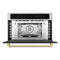 Autograph Edition 30 In. 1.6 Cu. Ft. Built-in Convection Microwave Oven In Stainless Steel And Champagne Bronze Accents